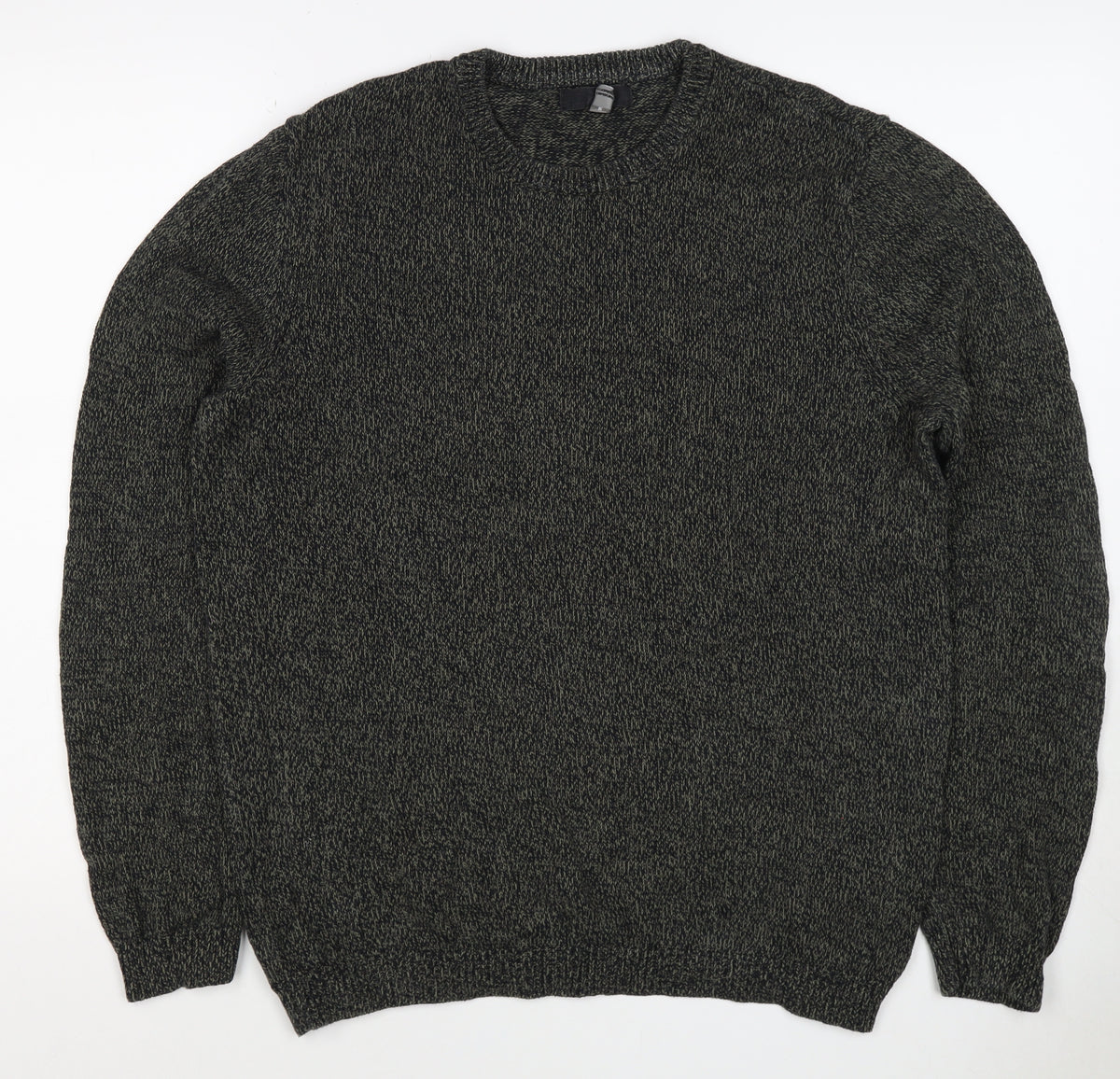 ASOS Men’s Grey Marl Chunky Knit Crew Neck Pullover Jumper Size M