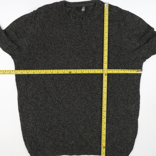 ASOS Men’s Grey Marl Chunky Knit Crew Neck Pullover Jumper Size M
