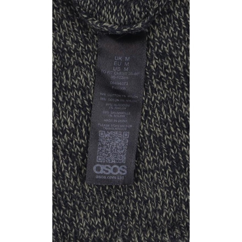 ASOS Men’s Grey Marl Chunky Knit Crew Neck Pullover Jumper Size M