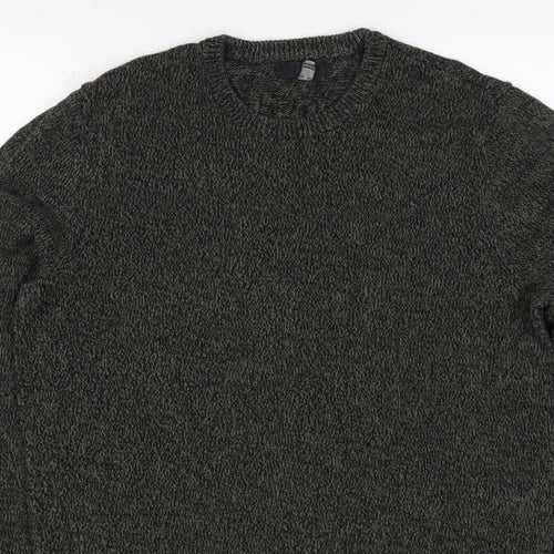 ASOS Men’s Grey Marl Chunky Knit Crew Neck Pullover Jumper Size M