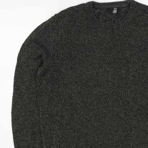 ASOS Men’s Grey Marl Chunky Knit Crew Neck Pullover Jumper Size M