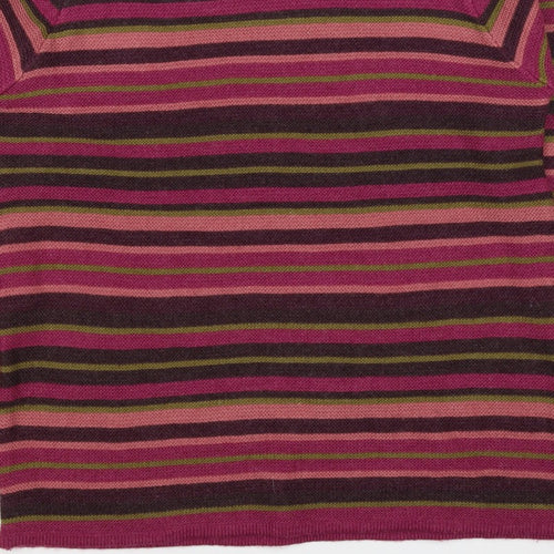 Isle Essentials Women’s Multicoloured Striped Knit Jumper M Pullover