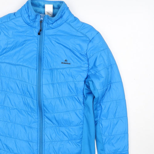 Quechua Boys Blue 13-14 Years Puffer Jacket Full Zip Insulated Hiking