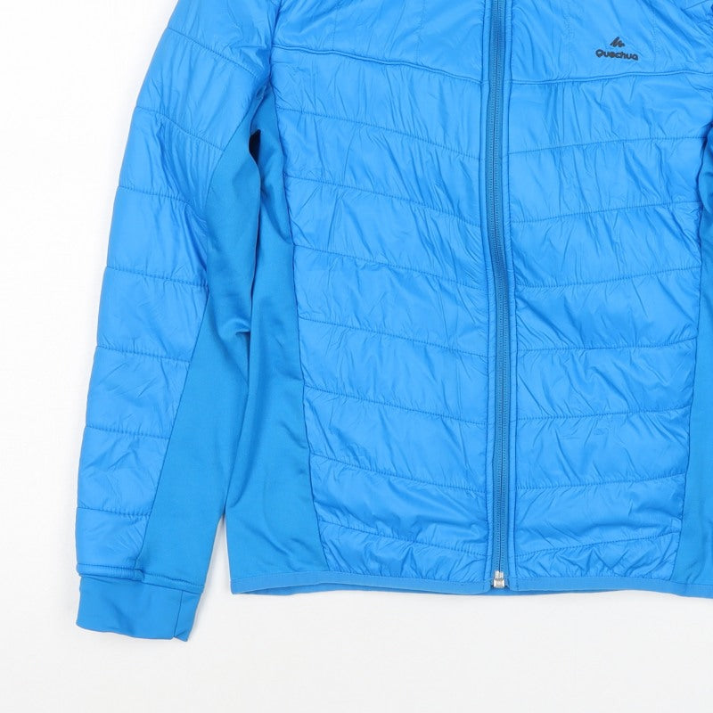 Quechua Boys Blue 13-14 Years Puffer Jacket Full Zip Insulated Hiking