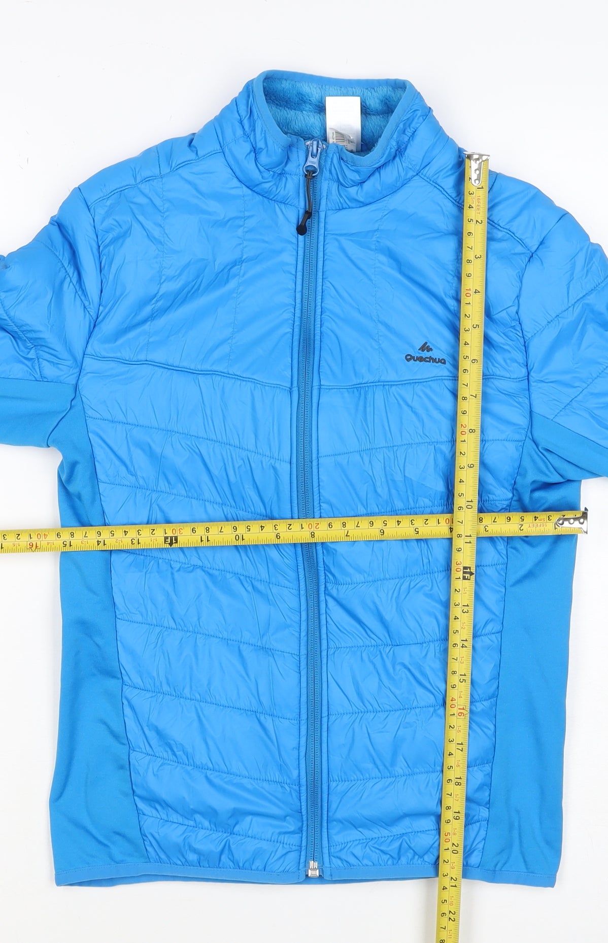 Quechua Boys Blue 13-14 Years Puffer Jacket Full Zip Insulated Hiking