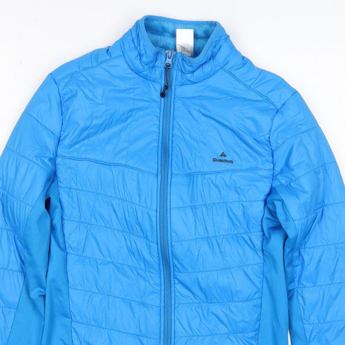 Quechua Boys Blue 13-14 Years Puffer Jacket Full Zip Insulated Hiking