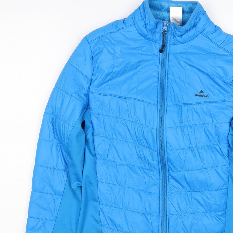 Quechua Boys Blue 13-14 Years Puffer Jacket Full Zip Insulated Hiking