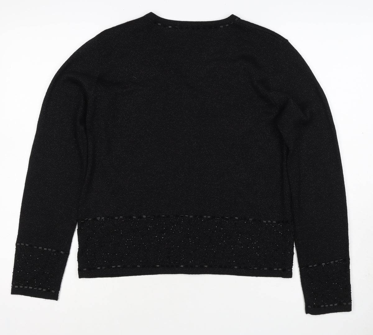 Marks and Spencer Women’s Black UK 14 V-Neck Button Knit Cardigan