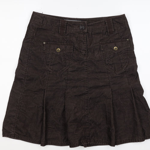 Cop.Copine Women’s Brown Corduroy Cargo Skirt UK 16 Knee Length