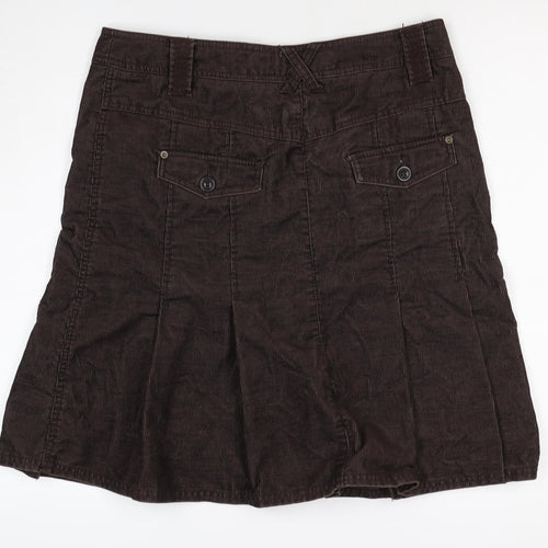 Cop.Copine Women’s Brown Corduroy Cargo Skirt UK 16 Knee Length