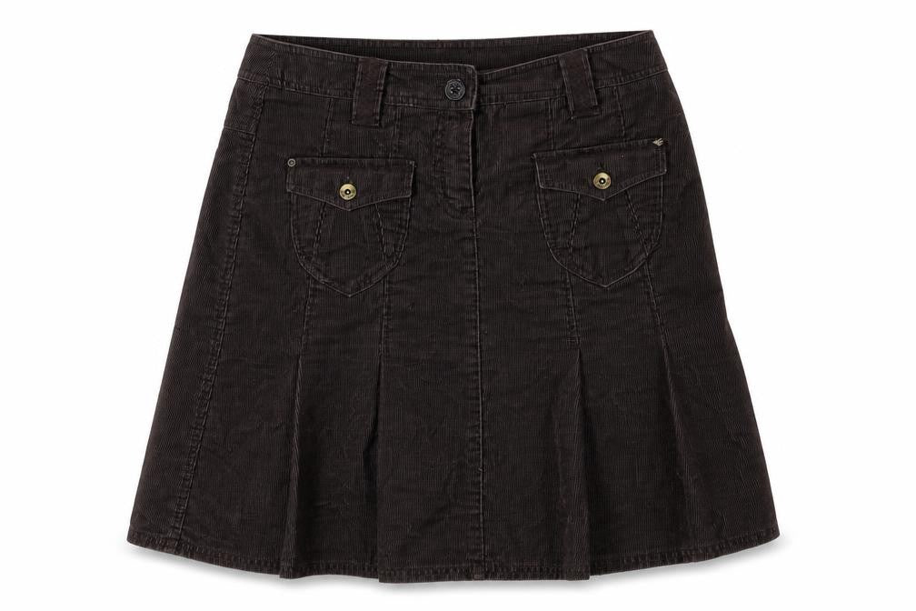 Cop.Copine Women’s Brown Corduroy Cargo Skirt UK 16 Knee Length