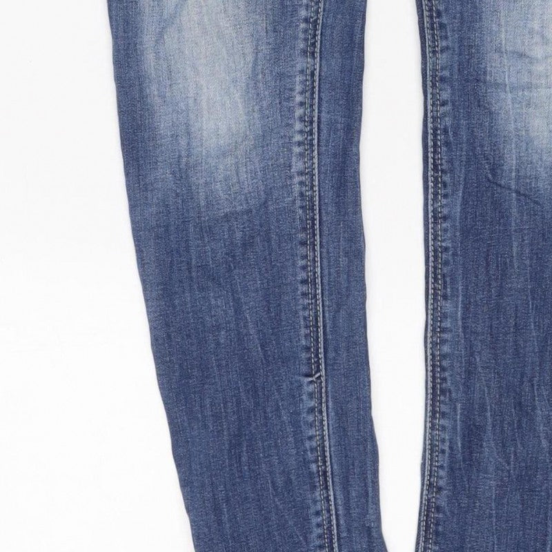 Tally Weijl Women’s Blue UK 6 High Rise Skinny Jeans Ankle Zip