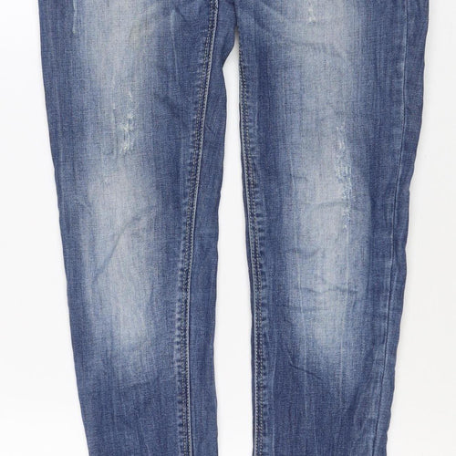 Tally Weijl Women’s Blue UK 6 High Rise Skinny Jeans Ankle Zip