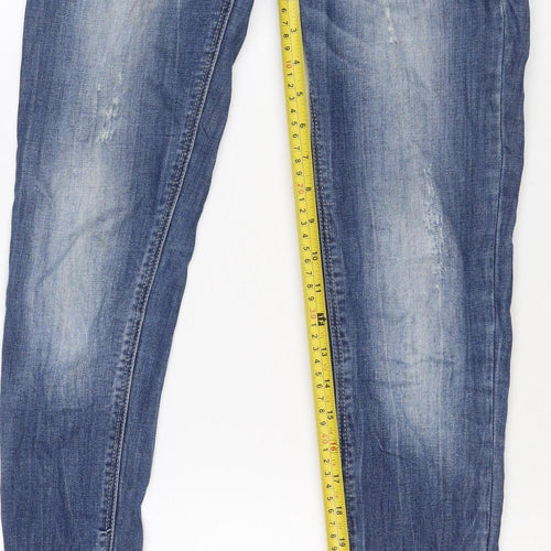 Tally Weijl Women’s Blue UK 6 High Rise Skinny Jeans Ankle Zip