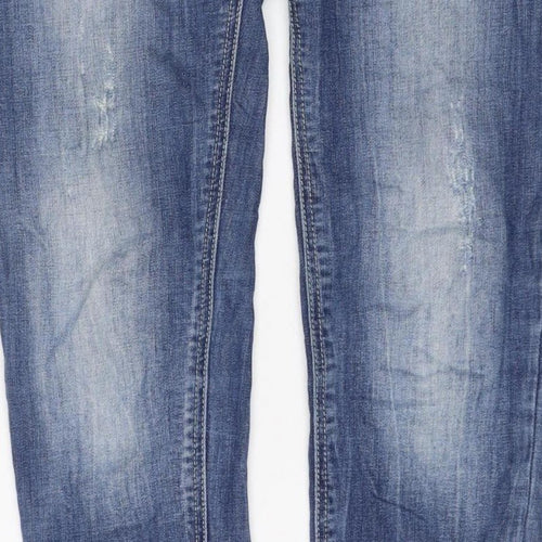Tally Weijl Women’s Blue UK 6 High Rise Skinny Jeans Ankle Zip