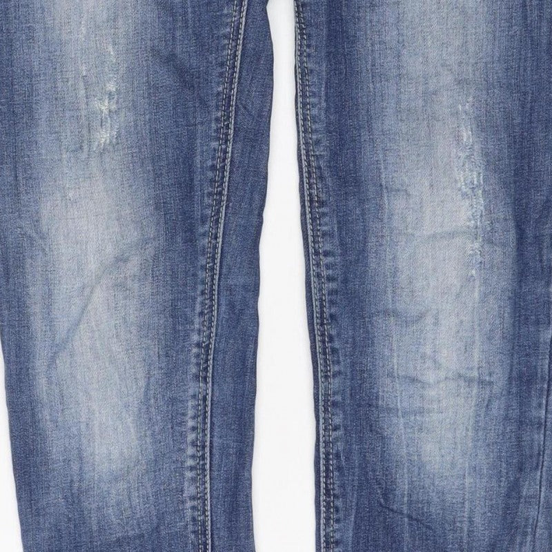 Tally Weijl Women’s Blue UK 6 High Rise Skinny Jeans Ankle Zip