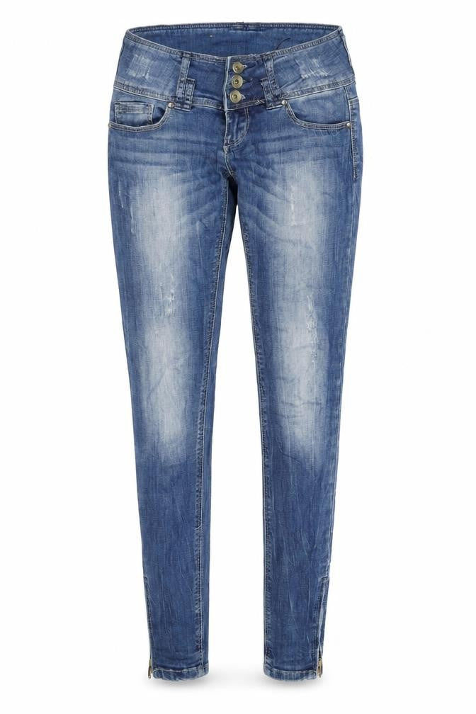 Tally Weijl Women’s Blue UK 6 High Rise Skinny Jeans Ankle Zip