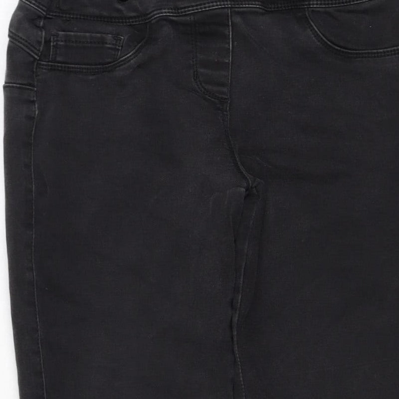 Next Women Black Size 8 Regular Sculpt Pull-On Stretch Jegging Jeans
