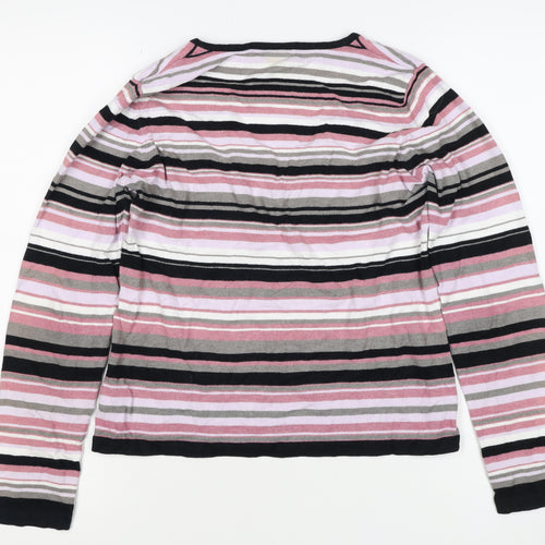 Next Women’s Multicoloured Stripe V-Neck Knit Jumper UK 14