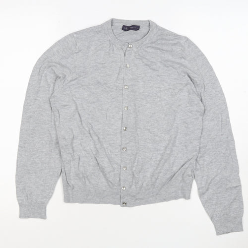 M&S Collection Women’s Grey UK 16 Button Front Knit Cardigan