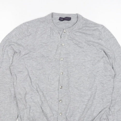 M&S Collection Women’s Grey UK 16 Button Front Knit Cardigan
