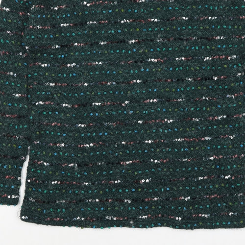 OVS Women Green S Wool Blend Stripe Knit Jumper Long Sleeve