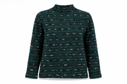 OVS Women Green S Wool Blend Stripe Knit Jumper Long Sleeve