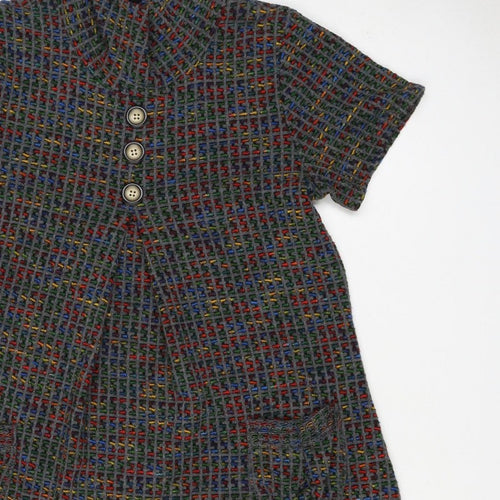 Izabel London Women’s Grey Multicolour Knit Jumper Dress UK 10