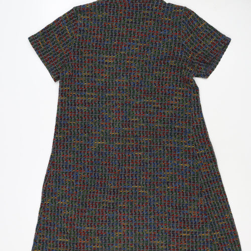 Izabel London Women’s Grey Multicolour Knit Jumper Dress UK 10