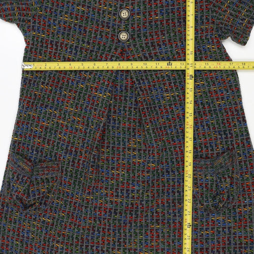 Izabel London Women’s Grey Multicolour Knit Jumper Dress UK 10