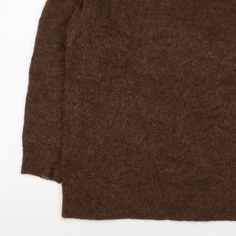Selected Femme Women Brown L Wool Alpaca Blend Crew Neck Jumper