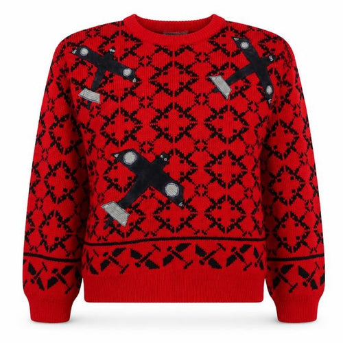 J.P. Val Women’s Red M Fair Isle Ski Pullover Wool Blend Vintage Jumper