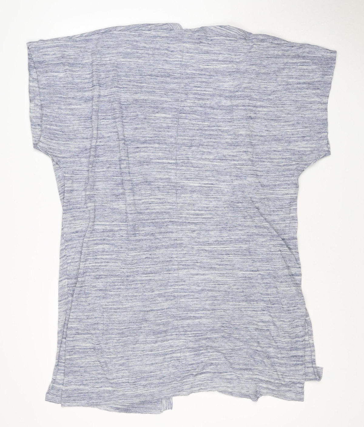 Next Women Blue Marl Open Cardigan UK 16 Long Sleeve V-Neck Pockets