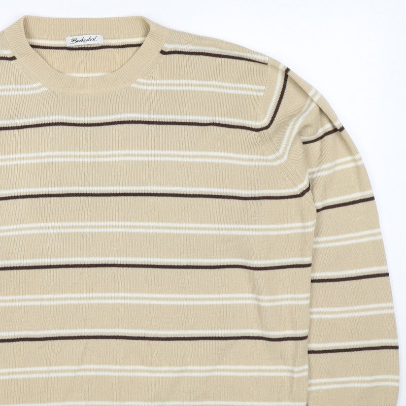 Additional view of Berkertex Women’s Beige Striped Acrylic Knit jumper UK 20