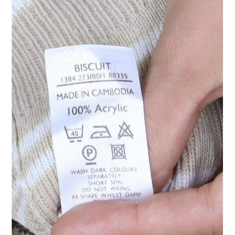 Additional view of Berkertex Women’s Beige Striped Acrylic Knit jumper UK 20
