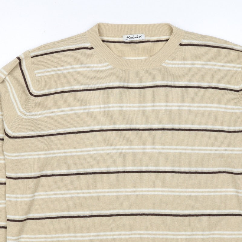 Additional view of Berkertex Women’s Beige Striped Acrylic Knit jumper UK 20