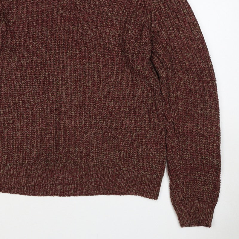Additional view of P.G. Field Men’s Brown Marl Chunky Knit Crew Neck jumper S