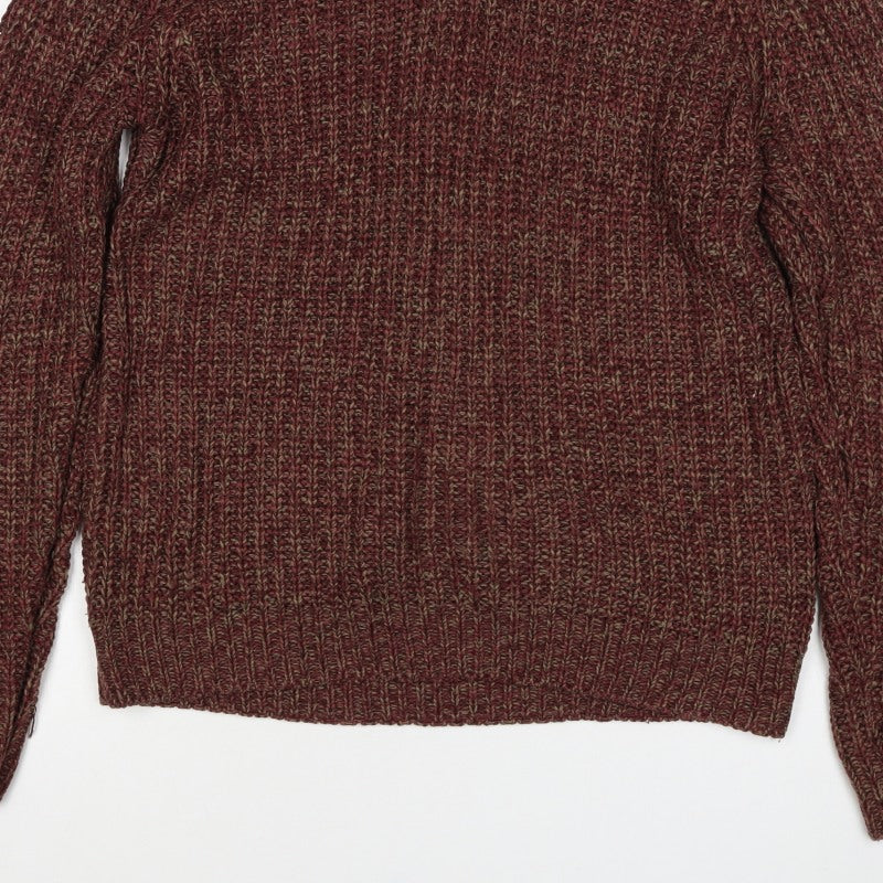 Additional view of P.G. Field Men’s Brown Marl Chunky Knit Crew Neck jumper S