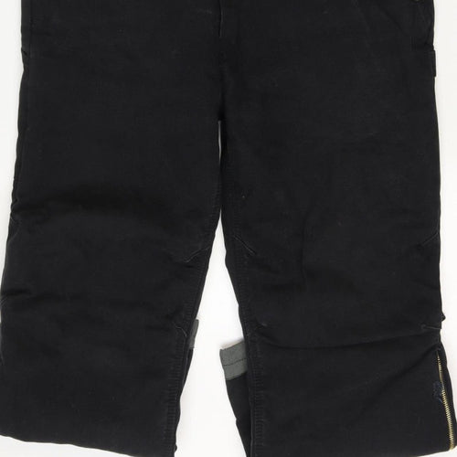 Walls Mens Black L Insulated Workwear Dungarees Bib Overalls
