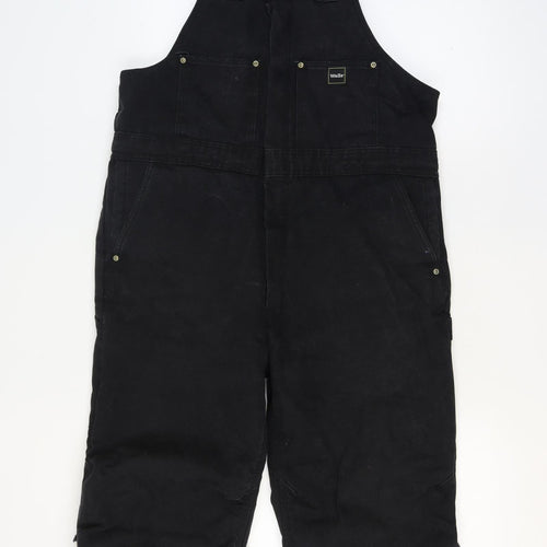 Walls Mens Black L Insulated Workwear Dungarees Bib Overalls