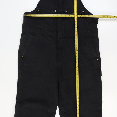 Walls Mens Black L Insulated Workwear Dungarees Bib Overalls
