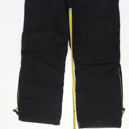 Walls Mens Black L Insulated Workwear Dungarees Bib Overalls