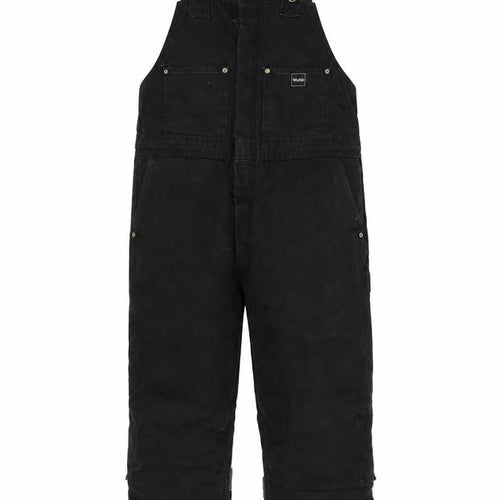 Walls Mens Black L Insulated Workwear Dungarees Bib Overalls