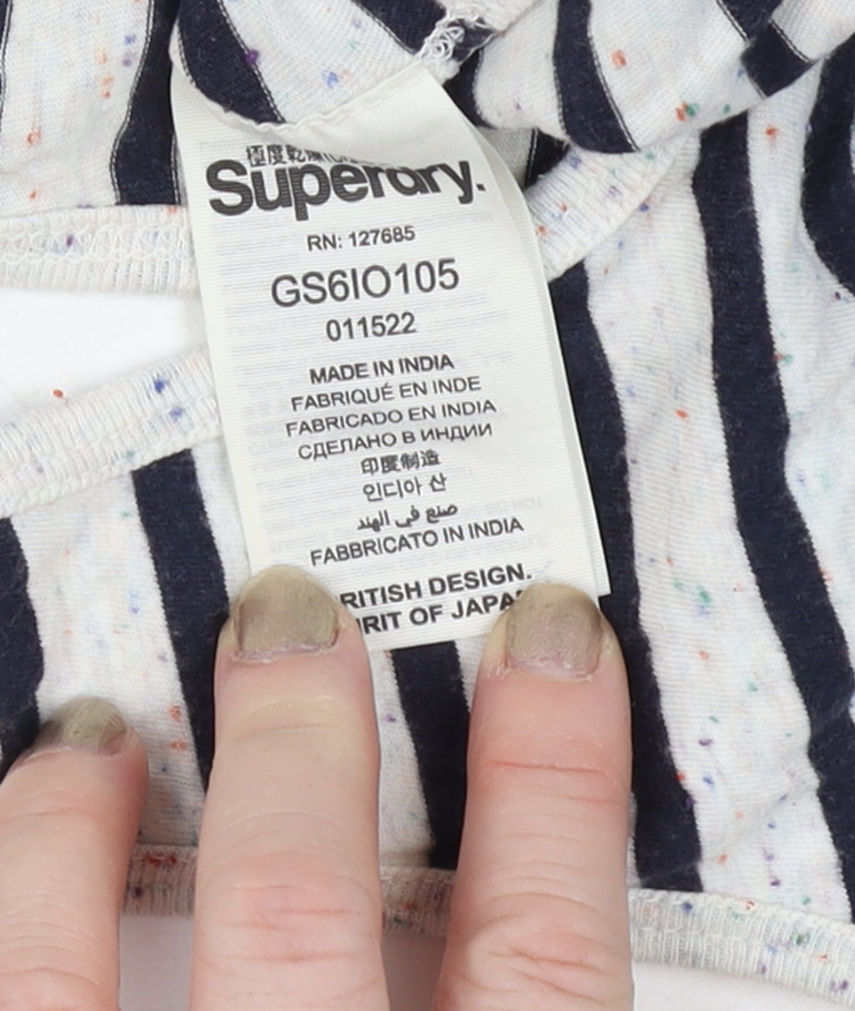 Superdry Women’s Multicoloured S Striped Racerback Pocket Tank Top