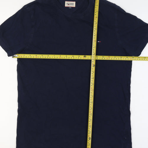 Hilfiger Denim Men’s Blue L Classic Logo Crew Neck T-Shirt