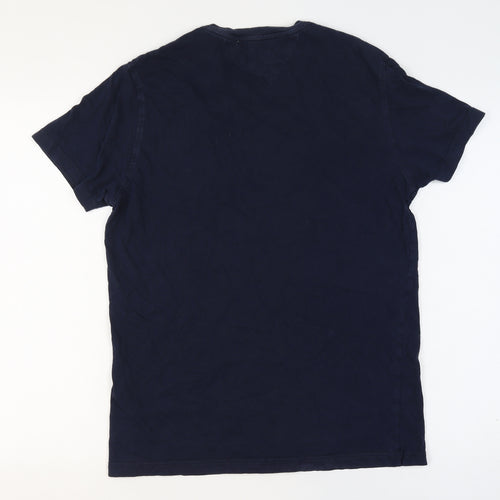 Hilfiger Denim Men’s Blue L Classic Logo Crew Neck T-Shirt