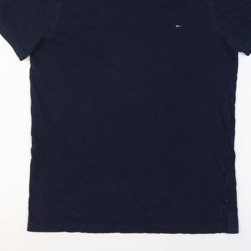 Hilfiger Denim Men’s Blue L Classic Logo Crew Neck T-Shirt
