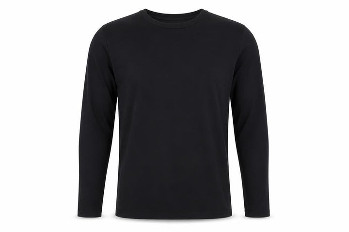 AllSaints Men’s Black Medium Oversized Long Sleeve Crew Neck T-Shirt