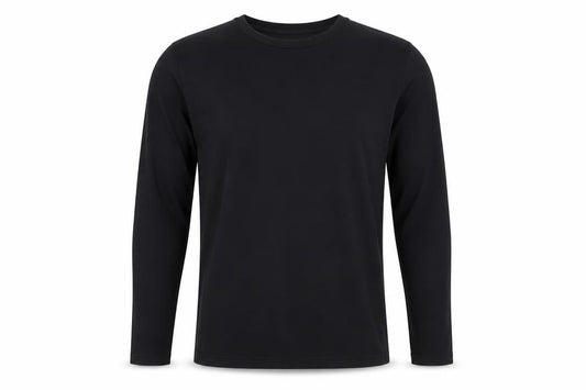 AllSaints Men’s Black Medium Oversized Long Sleeve Crew Neck T-Shirt