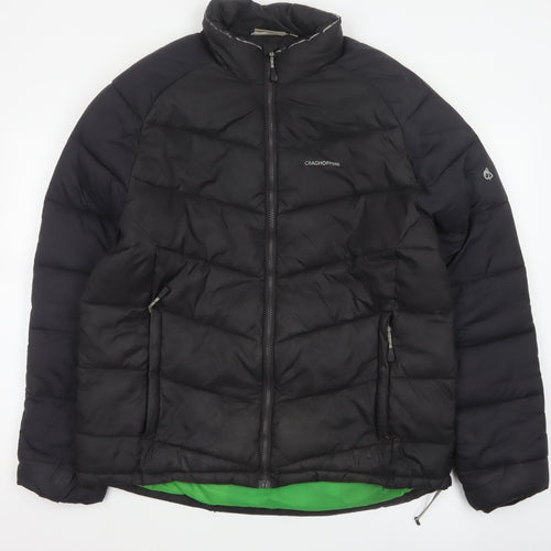 Craghoppers Men’s Black XL Puffer Jacket Quilted Outdoor Full Zip